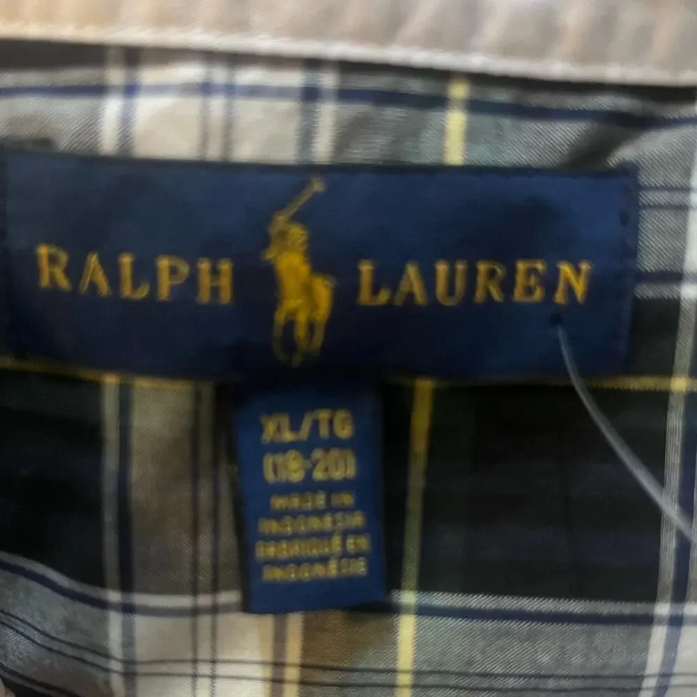 Ralph Lauren Mixed Plaid Holiday Multi Button Front Shirt XL NWT Preppy Office
